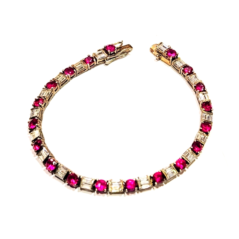 925 silver vintage tennis bracelet